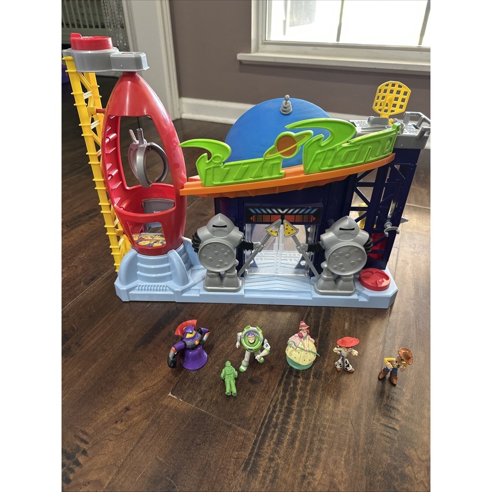 TOY STORY Disney Pixar Fisher Price Imaginext Pixar Pizza Planet Playset Figures